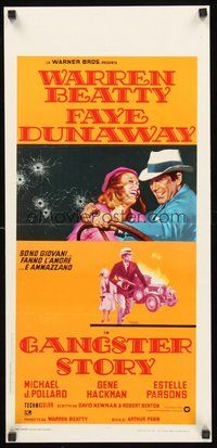 2b274 BONNIE & CLYDE Italian locandina R70s notorious crime duo Warren Beatty & Faye Dunaway!