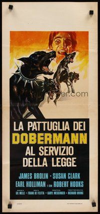 2b289 DOBERMAN PATROL Italian locandina '76 James Brolin, Susan Clark, killer Doberman Pincer dogs!