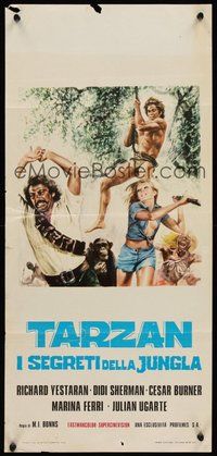 2b324 GREEN INFERNO Italian locandina '75 Richard Yesteran as Spanish Tarzan!