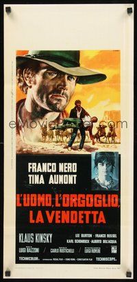2b378 PRIDE & VENGEANCE Italian locandina '68 Casaro art of Franco Nero as Django!
