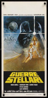 2b403 STAR WARS Italian locandina R80s George Lucas classic sci-fi epic, great art by Tom Jung!