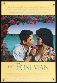 2b201 POSTMAN DS 1sh '95 Italian romance, Philipe Noiret, Massimo Troisi, Il Postino!