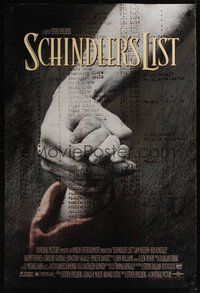 2b214 SCHINDLER'S LIST DS 1sh '93 Steven Spielberg, Liam Neeson, Ralph Fiennes