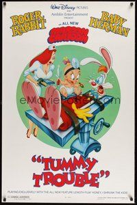2b099 TUMMY TROUBLE DS 1sh '89 Roger Rabbit & sexy Jessica with doctor Baby Herman!