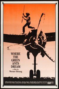 2b104 WHERE THE GREEN ANTS DREAM arthouse 1sh '84 Werner Herzog, really cool Aborigine art by Bilal!