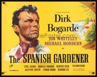 2c392 SPANISH GARDENER English 1/2sh '56 cool artwork of Dirk Bogarde in the title role!