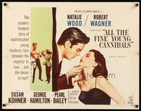 2c013 ALL THE FINE YOUNG CANNIBALS style A 1/2sh '60 art of Robert Wagner & sexy Natalie Wood!