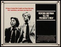 2c015 ALL THE PRESIDENT'S MEN 1/2sh '76 Dustin Hoffman & Robert Redford as Woodward & Bernstein!