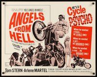 2c021 ANGELS FROM HELL 1/2sh '68 AIP, image of motorcycle-psycho biker, he's a cycle psycho!