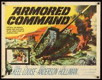 2c024 ARMORED COMMAND 1/2sh '61 Burt Reynolds' first movie, great art of tank on battlefield!