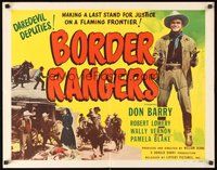 2c055 BORDER RANGERS 1/2sh '50 Don 'Red' Barry, Robert Lowery, a last stand for justice!