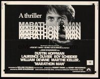 2c264 MARATHON MAN int'l 1/2sh '76 cool image of Dustin Hoffman, John Schlesinger classic thriller!