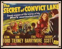 2c358 SECRET OF CONVICT LAKE 1/2sh '51 Gene Tierney is a lonely woman at the mercy of hunted men!