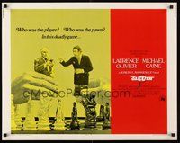2c377 SLEUTH 1/2sh '72 Laurence Olivier & Michael Caine as chess pieces!