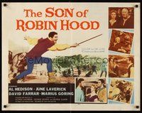 2c385 SON OF ROBIN HOOD 1/2sh '59 great close up of Al Hedison lunging with sword!