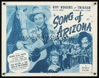 2c387 SONG OF ARIZONA style A 1/2sh R54 Roy Rogers with guitar, Dale Evans, Gabby Hayes, Trigger!