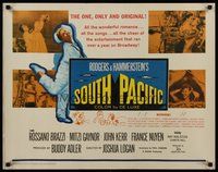 2c389 SOUTH PACIFIC 1/2sh R64 Rossano Brazzi, Mitzi Gaynor, Rodgers & Hammerstein musical!