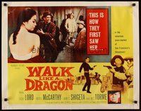 2c488 WALK LIKE A DRAGON 1/2sh '60 Jack Lord, Mel Torme, image of pretty girl exposed!