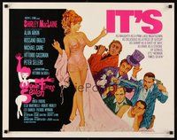2c521 WOMAN TIMES SEVEN 1/2sh '67 sexy Shirley MacLaine is as naughty as a pink lace nightgown!