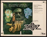 2c533 ZARDOZ 1/2sh '74 fantasy art of Sean Connery, who has seen the future and it doesn't work!
