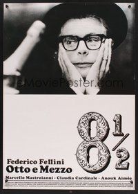 2c537 8 1/2 Japanese R08 Federico Fellini classic, great image of Marcello Mastroianni!
