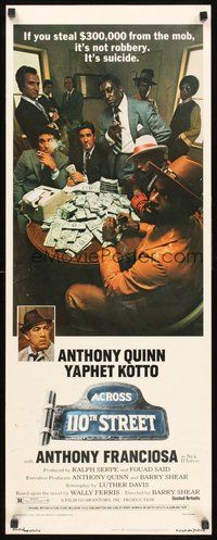 2d014 ACROSS 110th STREET insert '72 Anthony Quinn, Yaphet Kotto has a HUGE pile of money!