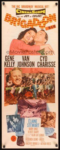 2d082 BRIGADOON insert '54 great romantic close up of Gene Kelly & Cyd Charisse!