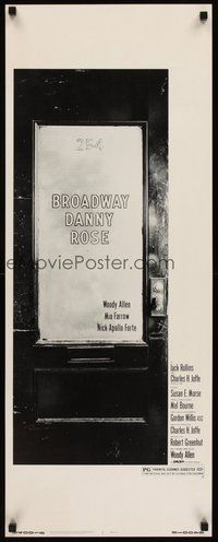 2d084 BROADWAY DANNY ROSE insert '84 talent agent Woody Allen, nominated for Best Director!