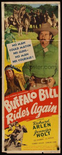 2d086 BUFFALO BILL RIDES AGAIN insert '47 no man could match Richard Arlen's guns or his courage!