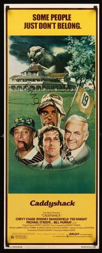 2d091 CADDYSHACK insert '80 Chevy Chase, Bill Murray, Rodney Dangerfield, golf classic!