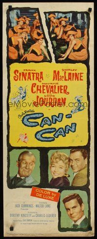 2d095 CAN-CAN insert '60 Frank Sinatra, Shirley MacLaine, Maurice Chevalier & Louis Jourdan!