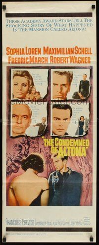 2d107 CONDEMNED OF ALTONA insert '63 Sophia Loren, Maximilian Schell, Fredric March, Robert Wagner