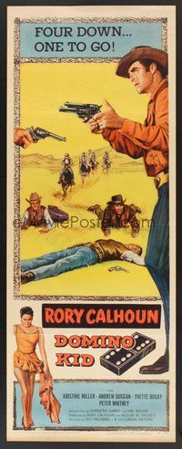 2d137 DOMINO KID insert '57 Rory Calhoun, Kristine Miller, Andrew Duggan, western action!