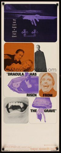 2d142 DRACULA HAS RISEN FROM THE GRAVE insert '69 Hammer, cool images from sexy vampire thriller!