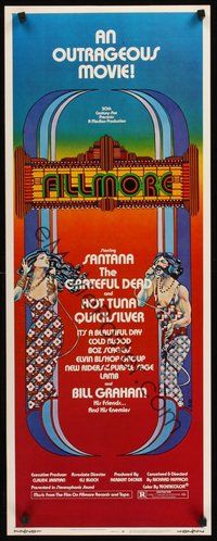 2d151 FILLMORE insert '72 Grateful Dead, Santana, rock & roll concert, cool Byrd art!