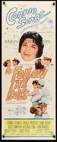 2d157 FOLLOW THE BOYS insert '63 Connie Francis sings and the whole Navy fleet swings!