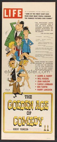 2d173 GOLDEN AGE OF COMEDY insert '58 Laurel & Hardy, Jean Harlow, winner of 2 Academy Awards!