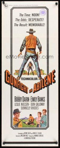 2d183 GUNFIGHT IN ABILENE insert '67 art of cowboy Bobby Darin in a showdown!