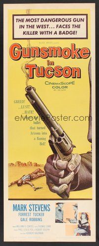 2d184 GUNSMOKE IN TUCSON insert '58 most dangerous gun in the West faces killer with a badge!