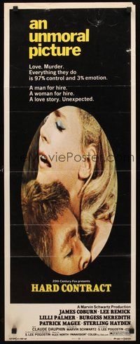 2d185 HARD CONTRACT insert '69 sexy close-up romantic image of James Coburn & Lee Remick!