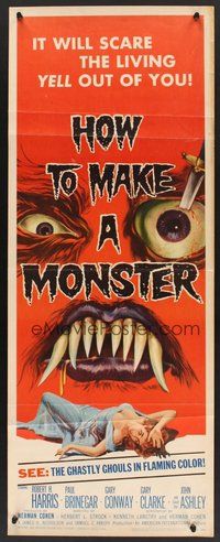 2d203 HOW TO MAKE A MONSTER insert '58 ghastly ghouls, it will scare the living yell out of you!