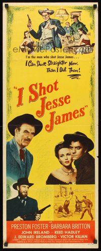 2d208 I SHOT JESSE JAMES insert '49 directed by Sam Fuller, Preston Foster, Barbara Britton, western
