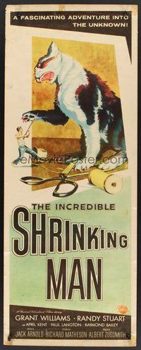 2d213 INCREDIBLE SHRINKING MAN insert '57 Jack Arnold, classic Reynold Brown sci-fi artwork!