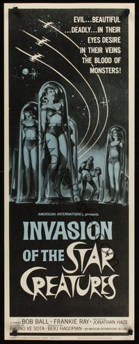 2d214 INVASION OF THE STAR CREATURES insert '62 AIP, beautiful, blood of monsters in their veins!
