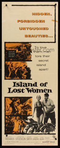 2d215 ISLAND OF LOST WOMEN insert '59 hidden, forbidden, untouched beauties in a raging hell!