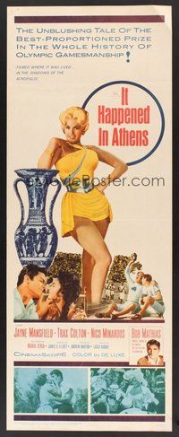 2d217 IT HAPPENED IN ATHENS insert '62 super sexy Jayne Mansfield rivals Helen of Troy, Olympics!