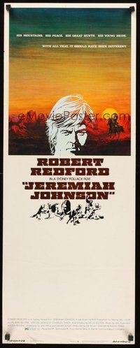 2d221 JEREMIAH JOHNSON insert '72 cool artwork of Robert Redford, directed by Sydney Pollack!