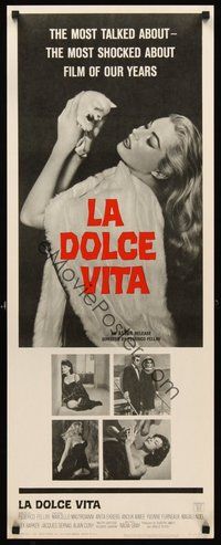 2d234 LA DOLCE VITA insert '61 Federico Fellini, Marcello Mastroianni, sexy Anita Ekberg!