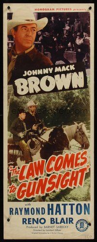 2d241 LAW COMES TO GUNSIGHT insert '47 great images of tough cowboy Johnny Mack Brown!