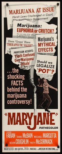 2d291 MARYJANE insert '68 AIP, marijuana, drugs, Fabian, Teri Garr, the shocking facts!